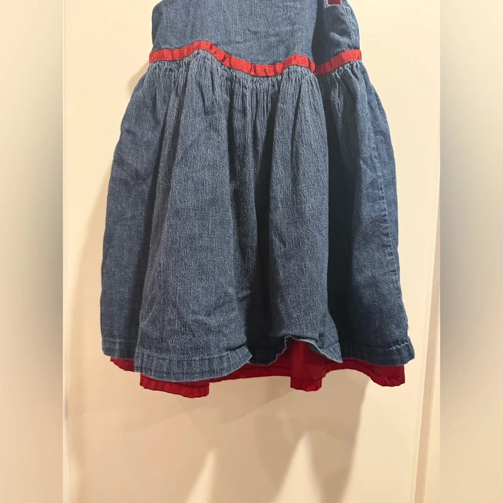 Baby Gap Blue‎ and Red Denim Dress Size 3